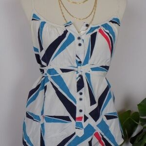 vintage style silk print summer top wrap button up